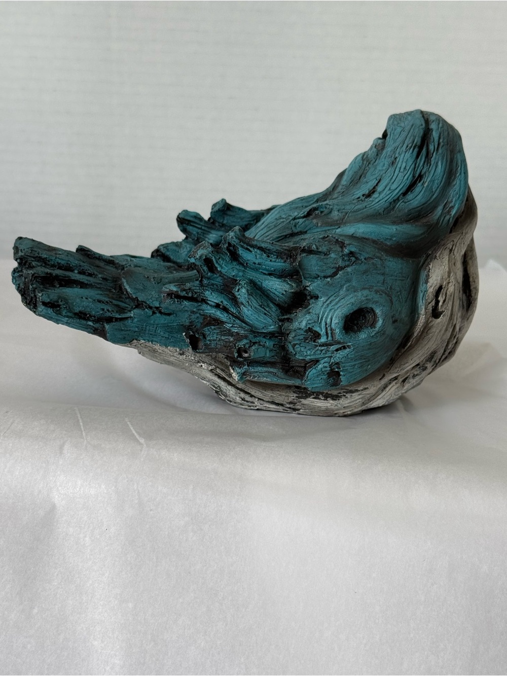 Resin Blue and Grey Bird Figurine for Indoor or Outdoor Use - Picture 5 of 7